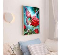 Puzzle 500 pezzi, Farfalla Rosa Rossa Puzzle Classici per Adulti, Giocattoli di Gioco Impegnativi, puzzle Impossibile, Puzzles per Gioco Familiare, Regalo per Amore e Amico 52 x 38 cm
