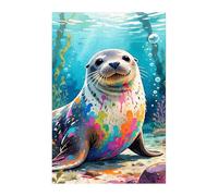 Puzzle 500 Pezzi, Foche Animali Puzzles, Gioco Educativo Sviluppare Osservazione e Logica, Puzzle 500 Pezzi per Adulti