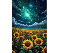 Puzzle 500 Pezzi Girasoli Nella Notte Stellata Giochi educativo e Giocattoli Sfida Puzzle Impossible Jigsaw Puzzle Classici per Adulti 52 x 38 cm 500 Pezzi Puzzle Adulti