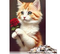 Puzzle 500 pezzi I Meow You - Puzzle per amanti dei gatti Puzzle per adulti Puzzle di difficoltà Giochi educativi Giocattoli Decorazione per la famiglia 500 pezzi (52x38 cm)