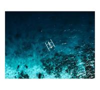 Puzzle 500 Pezzi Idea Regalo uomo e uonna -Barca,barriera corallina,vista aerea 52x38cm