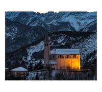 Puzzle 500 Pezzi Idea Regalo uomo e uonna -Chiesa,edificio,montagne 52x38cm