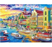Puzzle 500 Pezzi,Il colorato porto di Amsterdam Puzzles Adulti,puzzles arte per adulti,Giochi Rilassamento e Intelligence,puzzle per Gioco Familiare Regalo