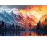 Puzzle 500 Pezzi Lago della Giungla di Montagna Puzzle Adulti 52 x 38 cm Giochi Rilassamento e Intelligence 500 Pezzi Puzzles per Uomini e Donne Regalo Creativo per il Relax