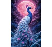 Puzzle 500 Pezzi Luna Pavone, Puzzle Impossibili Gioco Educativo Sviluppa Pazienza e Destrezza, Lettere sul Retro Facile Montaggio, Regalo per Uomini Donne e Anziani 52 x 38 cm