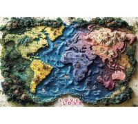 Puzzle 500 Pezzi Mappa Del Mondo Puzzle 500 Pezzi Legno per Adulti Paesaggio, Splendidamente Confezionato in Una Scatola di Cartone, Trasportabile in Una Borsa a Rete per Regalo Donna 55x40 cm RXPT382