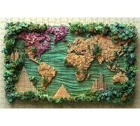Puzzle 500 Pezzi, Mappa Del Mondo Puzzle 500 Pezzi per Adulti, Giochi di Puzzles Piramide Legno per Tutta la Famiglia, DIY Puzzles per Quadri Moderni Soggiorno Regalo Donna Uomo 40 x 55CM RXPT-423