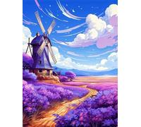 Puzzle 500 Pezzi Mulino Vento Floreale Gioco Educativo Sfida Impossibile Divertente Adatto Come Decorazione da Parete e Regalo Puzzle Classici 500 Pezzi 52 x 38 cm