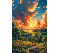 Puzzle 500 Pezzi, Paesaggio Dell'Alba Puzzles 52x38 cm, Gioco Educativo Stimolante Rilassamento 500 Pezzi Puzzle per Adulti