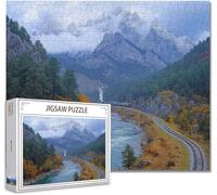 Puzzle 500 Pezzi paesaggio Puzzle Grandi Adulti Difficili Impossibili Legno Arte Jigsaw Sviluppa La Coordinazione Occhio-Mano Con Poster Incluso, Compact Box Idea Regalo Uomo e Donna 52x38cm L-17