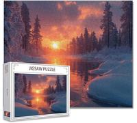 Puzzle 500 Pezzi paesaggio Puzzle Grandi Adulti Difficili Impossibili Legno Arte Jigsaw Sviluppa La Coordinazione Occhio-Mano Con Poster Incluso, Compact Box Idea Regalo Uomo e Donna 52x38cm V-7