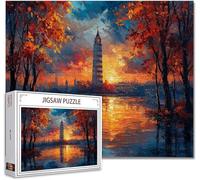 Puzzle 500 Pezzi paesaggio Puzzle Grandi Adulti Difficili Impossibili Legno Arte Jigsaw Sviluppa La Coordinazione Occhio-Mano Con Poster Incluso, Compact Box Idea Regalo Uomo e Donna 52x38cm O-4