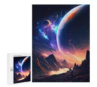 Puzzle 500 pezzi per adulti Galactic Twilight Planet gioco di pensiero per adulti - Regalo di compleanno - Allena il cervello 500 pezzi