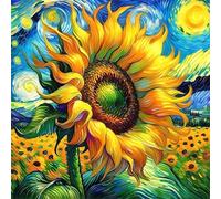 Puzzle 500 Pezzi per Adulti Girasoli Astratti Puzzle impossibile Gioco Antistress Sfida Difficile Puzzles per Adulti 500 Pezzi 45x45 cm