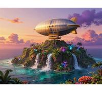 Puzzle 500 pezzi per Adulti Nave spaziale dell'isola, 52x38cm Puzzle Impossibile e Difficili, Puzzles Decorativo per Soggiorno e Camera, Idea Regalo per Amanti dei Puzzle