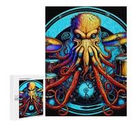 Puzzle 500 pezzi per adulti Octopus Drummer Cosmic Rhythm Master Puzzle per adulti Giochi divertenti per divertimento in famiglia Offerta come regalo per tutta la famiglia 500 pezzi