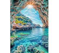 Puzzle 500 Pezzi per Adulti,Puzzles Artistico,Grotta della Luce del Sole Mare puzzle fai da te Intrattenimento Creativo, puzzles Classico Regali per la casa