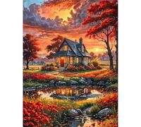 Puzzle 500 pezzi per Adulti,puzzles Giochi Educativi per adulti,Giocattoli Sfida Giochi Impegnativi,Cottage panoramico sul lago Regali puzzle arte