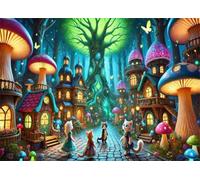 Puzzle 500 pezzi per Adulti,puzzles Giochi Educativi per adulti,Giocattoli Sfida Giochi Impegnativi,Animali della città delle fiabe Regali puzzle arte