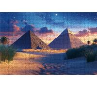Puzzle 500 Pezzi Piramide Puzzle 500 Pezzi Legno per Adulti Cielo Stellato, Splendidamente Confezionato in Una Scatola di Cartone, Trasportabile in Una Borsa a Rete per Regalo Donna 40x55 cm RXPT-3128