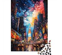Puzzle 500 pezzi, Psychedelia colorata al Times Square, puzzle per ragazzi e ragazze, gioco educativo giocattolo, decorazione per la famiglia, 500 pezzi (52 x 38 cm)