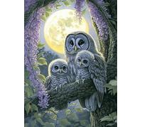 Puzzle 500 Pezzi, Puzzle Luna Jigsaw Adulti DIY Classici legno Gioco, Gufo Jigsaw Giochi Rilassamento e Intelligence, Idea Regalo per Lei o Lui, Consigliato a Partire dai 14 Anni 52x38cm g-992