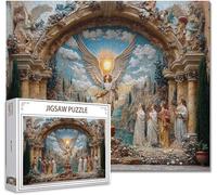 Puzzle 500 Pezzi religione Puzzle Grandi Adulti Difficili Impossibili Legno Arte Jigsaw Sviluppa La Coordinazione Occhio-Mano Con Poster Incluso, Compact Box Idea Regalo Uomo e Donna 52x38cm V-9