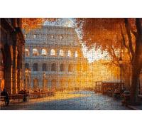 Puzzle 500 Pezzi, Roma Puzzle 500 Pezzi per Adulti, Giochi di Puzzles Tramonto Legno per Tutta la Famiglia, DIY Puzzles per Quadri Moderni Soggiorno Regalo Donna Uomo Festival 40x55CM RXPT-2837
