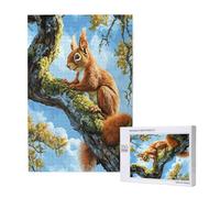 Puzzle 500 Pezzi Scoiattolo Puzzle Animale Grandi Dimensioni per Adulti Con Scatola di Imballaggio e Immagini di Riferimento, Giochi Rilassamento e Intelligence, Come Regalo per Amici e Amanti M-1333
