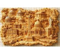 Puzzle 500 Pezzi Torre Eiffel Puzzle 500 Pezzi Legno per Adulti Statua Della Libertà, Splendidamente Confezionato in Una Scatola di Cartone, Borsa Rete Portabilità per Regalo Donna 55 x 40 cm RXPT9276