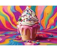 Puzzle 500 Pieces Gelato colorato Puzzle Impossibili Arte Giocattolo Intellettuale Adatto per Adulti O Bambini Sopra I 14 Anni, Calma La Tua Mente Riduce Lo Stress Di Lavoro Idea Regalo Uomo/Donna I-9