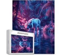 Puzzle 5000 Pezzi, 3 4 5 Anni Puzzle Tigre 6 7 8 Anni Giochi Educativi Sostenibili Con Motivi Per Adulti Da Gioco in Legno Di Alta Qualità Jigsaw Lago per Gioco Familiare, 2026 Regalo Natale H-3581