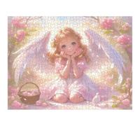 Puzzle 5000 Pezzi - Angelo & Fiore - Puzzle in Legno Durevole 1T#1056 | Puzzle in Legno, Tagliati con Precisione, Inchiostro dai Colori Vivaci, Hobby Statico, Decorazione per Casa, 105x181cm