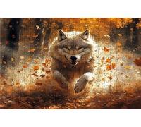Puzzle 5000 Pezzi, Animale Puzzle 5000 Pezzi per Adulti, Giochi di Puzzles Wolf Legno per Tutta la Famiglia, DIY Puzzles per Quadri Moderni Soggiorno Regalo Donna Uomo Festival 160x105CM RXPT-9817