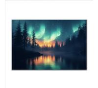 Puzzle 5000 Pezzi Aurora boreale Paesaggio Puzzle Grandi Dimensioni per Adulti 156 x 105cm, Difficili Impossible Giochi, Rilassamento e Intelligence, Jigsaw Personalizzato per Maschio e Femmina K-7
