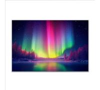 Puzzle 5000 Pezzi Aurora boreale Paesaggio Puzzle Grandi Dimensioni per Adulti 156 x 105cm, Difficili Impossible Giochi, Rilassamento e Intelligence, Jigsaw Personalizzato per Maschio e Femmina B-5