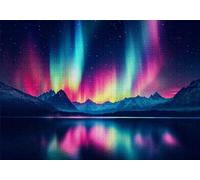 Puzzle 5000 Pezzi Aurora Puzzle Adulti Sfida Impossibili Jigsaws Lago Classica 3D Pattern Art Jigsaws per Divertimento Adulti e Bambina, Gioco Familiare, Festa Aziendale, Amore e Amico 156x105cm C-551