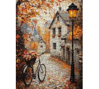 Puzzle 5000 Pezzi, Bicicletta Autunno 3D Puzzle per Adulti Impegnativo, Educa Puzzles Artistico, Divertente E Stimolante Puzzles Decorativo per La Famiglia, Regalo e Decorazione Pareti DX0YL6-1100