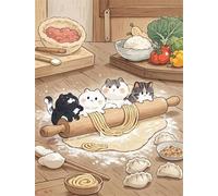 Puzzle 5000 Pezzi Cibo Gatti Cartoni Animati Gioco Educativo Sfida Impossibile Divertente Adatto Come Decorazione da Parete e Regalo Puzzle Classici 5000 Pezzi 156 x 105 cm