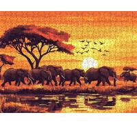 Puzzle 5000 Pezzi Classici, Puzzle Africa prato 156 x 105 cm, Gioco Educativo e Antistress in Legno con Poster Incluso, Ttività DIY per Famiglia, Regalo per Appassionati, Decor Parete Casa, f0-181