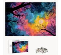 Puzzle 5000 Pezzi - Colorato & Albero - Puzzle in Legno Durevole con Lettere sul Retro - 181x105cm - Hobby Creativo Senza Polvere - Articolo per Collezionisti e 14 Anni in Su P3#353