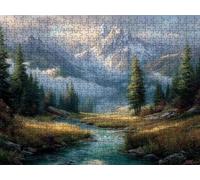 Puzzle 5000 Pezzi, Foresta Montagna Neve 3D Puzzle per Adulti Impegnativo, Educa Puzzles Artistico, Divertente E Stimolante Puzzles Decorativo per La Famiglia, Come Regalo e Decorazione Pareti R6KH913