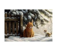 Puzzle 5000 Pezzi Gatti, Puzzle Nevicare, Classici Puzzles in Legno con Compact Box, Puzzles per Adulti e Tutta la Famiglie Divertimento Sfide Extra Divertenti Idea Regalo Donna, Decorazioni -2198