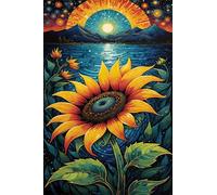 Puzzle 5000 Pezzi Girasoli Dell'Oceano All'Alba Gioco Educativo Sfida Impossibile Divertente Adatto Come Decorazione da Parete e Regalo Puzzle Classici 5000 Pezzi 156 x 105 cm