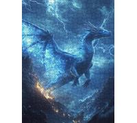 Puzzle 5000 Pezzi, Il Drago Blu 3D Puzzle per Adulti Impegnativo, Educa Puzzles Artistico, Divertente E Stimolante Puzzles Decorativo per La Famiglia, Regalo e Decorazione Pareti DX0YL6-536