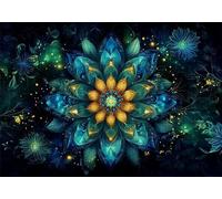 Puzzle 5000 Pezzi Il Mandala Puzzle Adulti Sfida Impossibili Jigsaws Fiori Classica 3D Art Jigsaws per Divertimento Adulti e Bambina, Gioco Familiare, Festa Aziendale, Regali Donne 156x105cm C-197