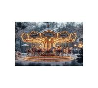 Puzzle 5000 Pezzi, Legno Giostra Puzzle 5000 Pezzi Adulti, Puzzles Classici Inverno per Tutta la Famiglia Insieme, Puzzles per Alleviare lo Stress e Primavera Decorazioni Parete 105x160CM LZPT-04466