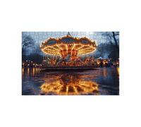 Puzzle 5000 Pezzi, Legno Parco divertimenti Puzzle 5000 Pezzi Adulti, Puzzles Giostra per Tutta la Famiglia Insieme, Puzzles per Alleviare lo Stress Primavera Decorazioni Parete 105x160CM LZPT-04460