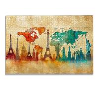 Puzzle 5000 Pezzi Mappa, Puzzle Viaggio 5000 Pezzi per Adulti e Ragazzi, Puzzles in Legno con Squisita Scatola di Imballaggio, Giochi Educativo per Famiglie, Decorazioni Casa, Regalo per Adulti, -2279