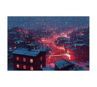 Puzzle 5000 Pezzi Paesaggi, Puzzle Piccola città, Puzzles in Legno Sfide Divertenti Intrattenimento Creativo, Puzzles Classici Divertimento Confezione di Alta Qualità Idea Regalo Donna 156x105cm -1846